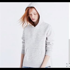 Madewell Side Slit Hoodie Swearshirt Gray Size M